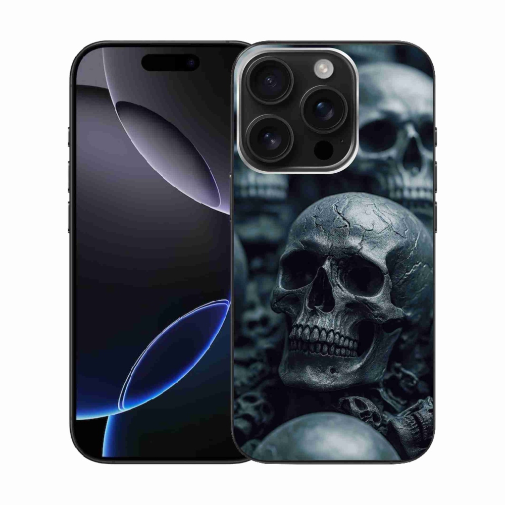 Gelový kryt mmCase na iPhone 16 Pro - lebka 2