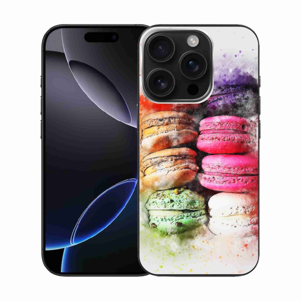 Gelový kryt mmCase na iPhone 16 Pro - makrónky