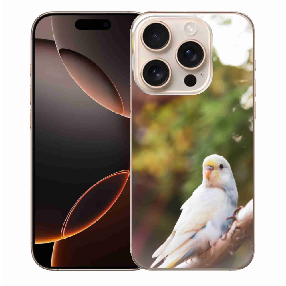 Gelový kryt mmCase na iPhone 16 Pro Max - andulka bílá