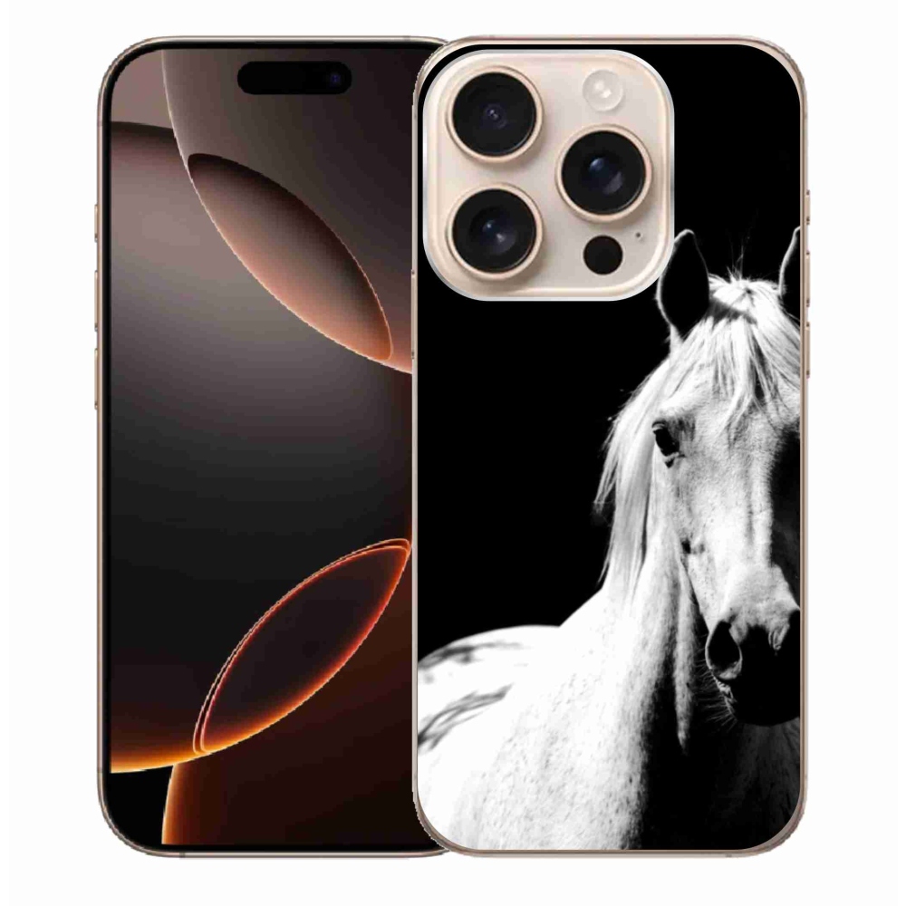 Gelový kryt mmCase na iPhone 16 Pro Max - bílý kůň 5