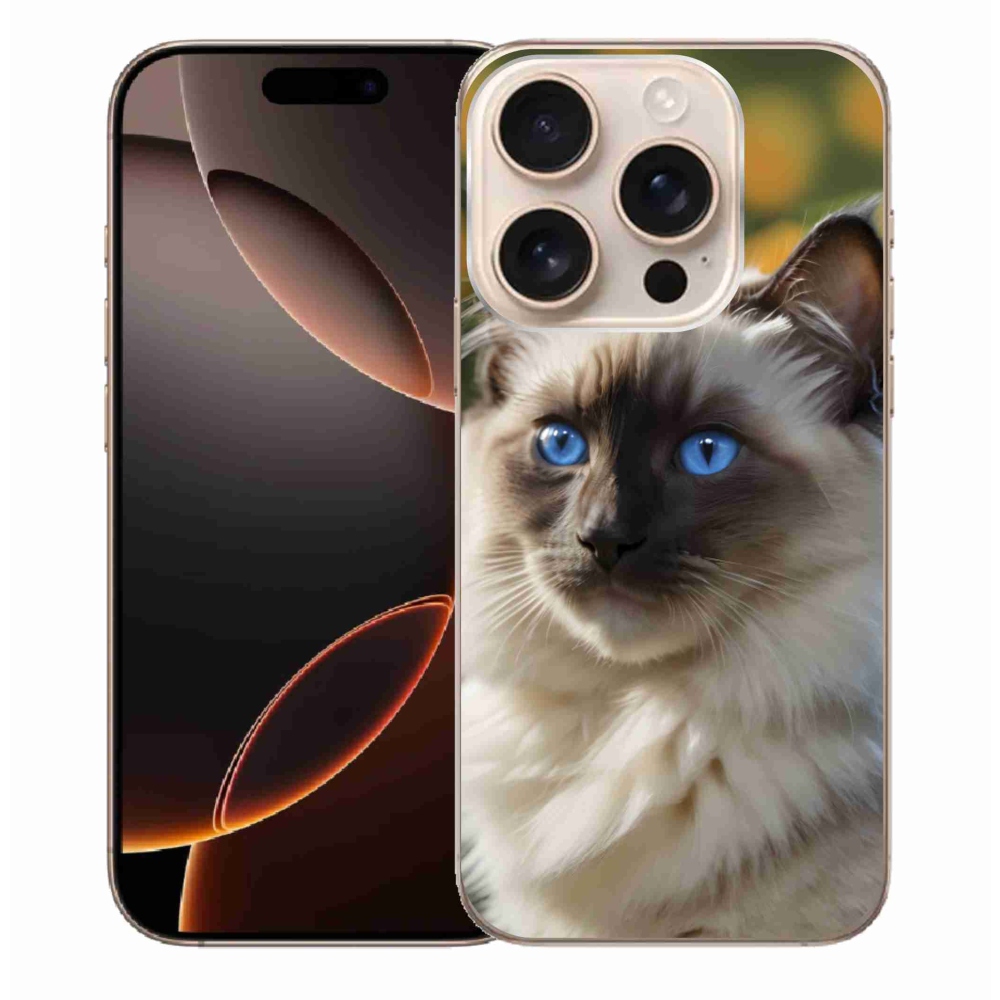 Gelový kryt mmCase na iPhone 16 Pro Max - bílý ragdoll