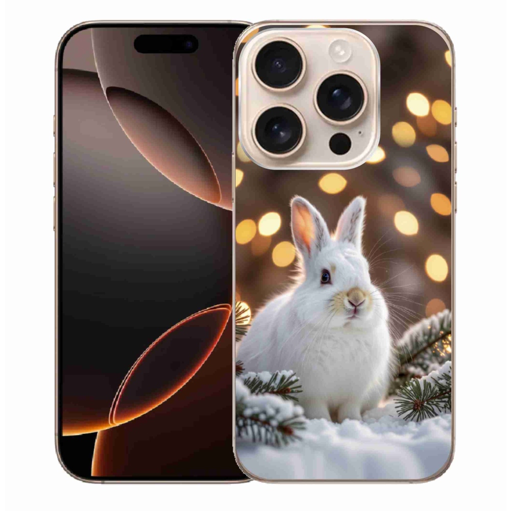 Gelový kryt mmCase na iPhone 16 Pro Max - bílý zajíc