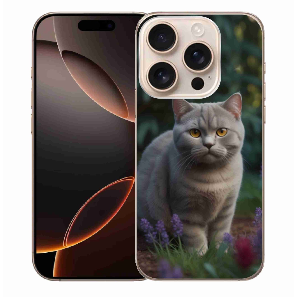 Gelový kryt mmCase na iPhone 16 Pro Max - britská kočka