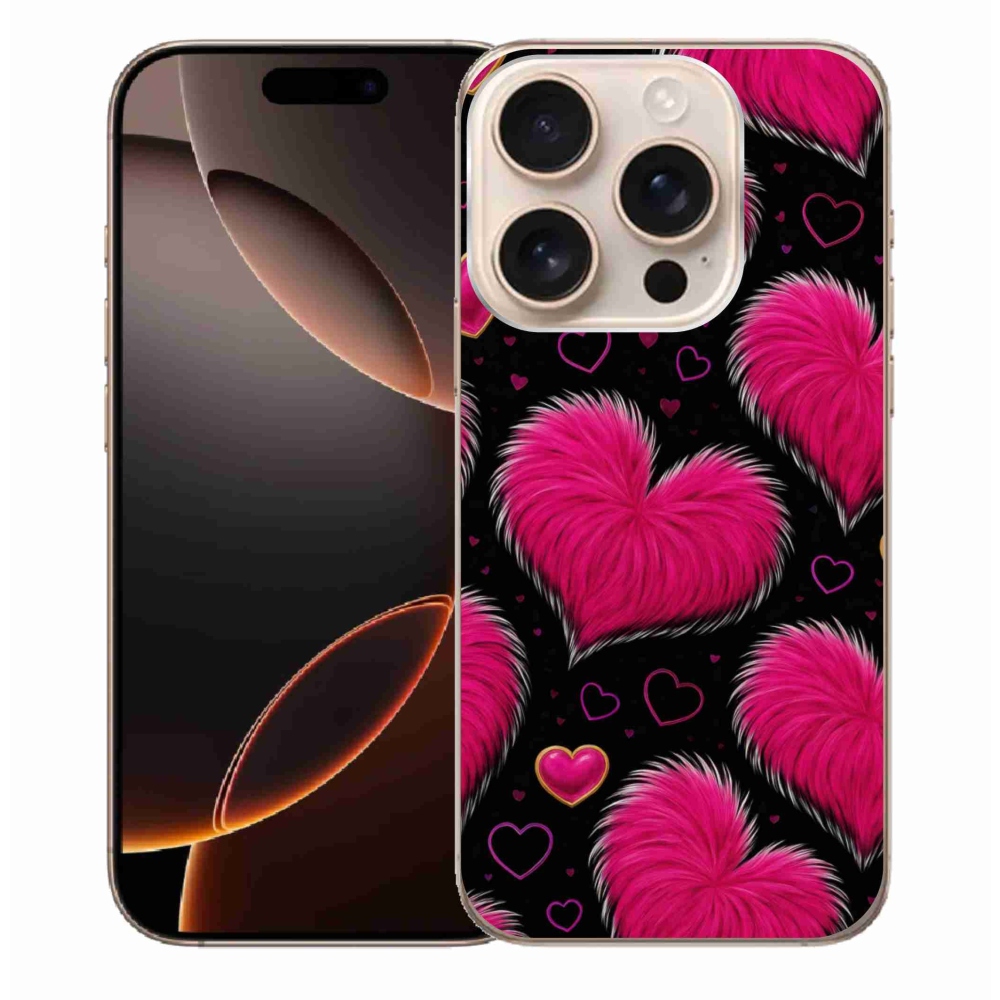 Gelový kryt mmCase na iPhone 16 Pro Max - hebká srdce