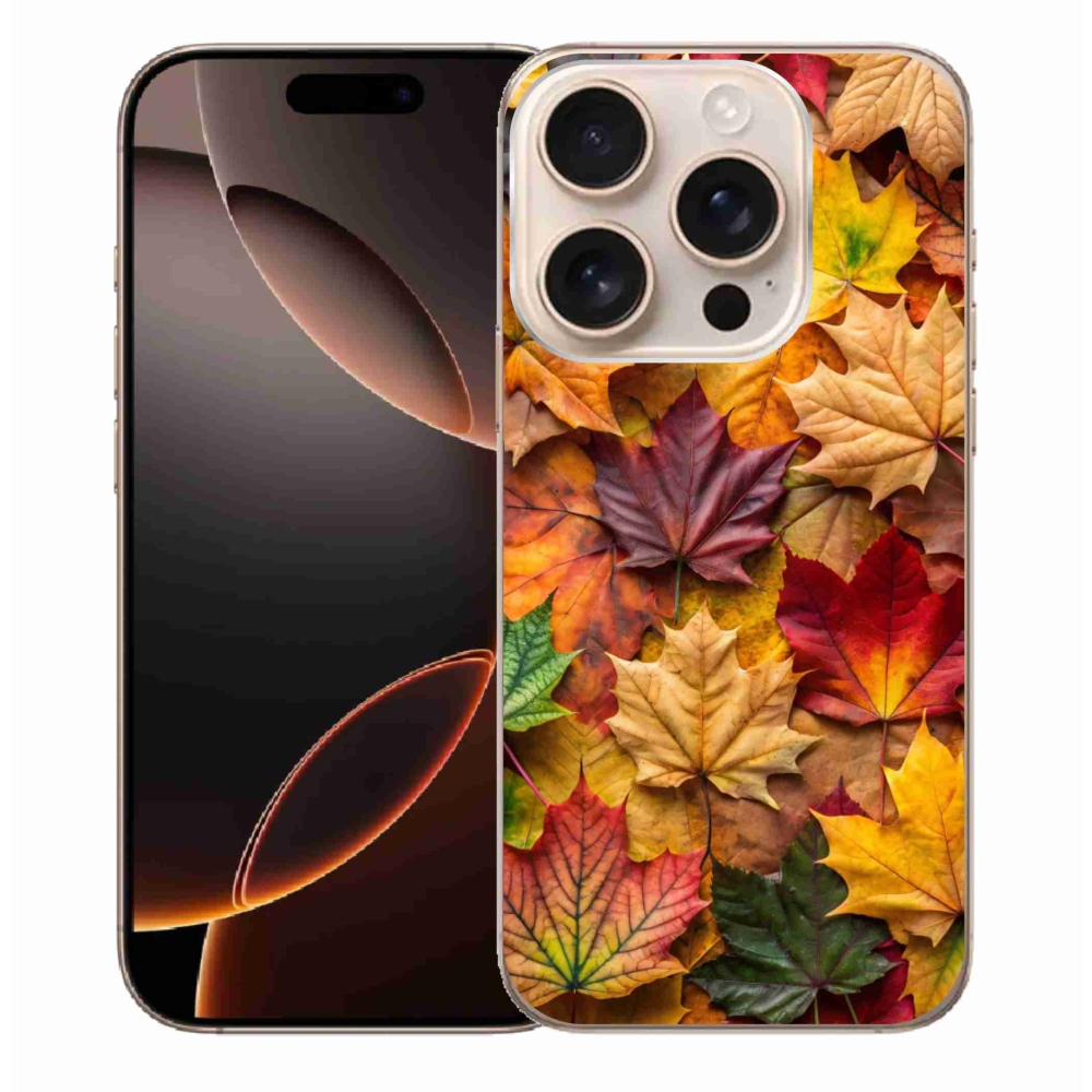 Gelový kryt mmCase na iPhone 16 Pro Max - javorové listy 2