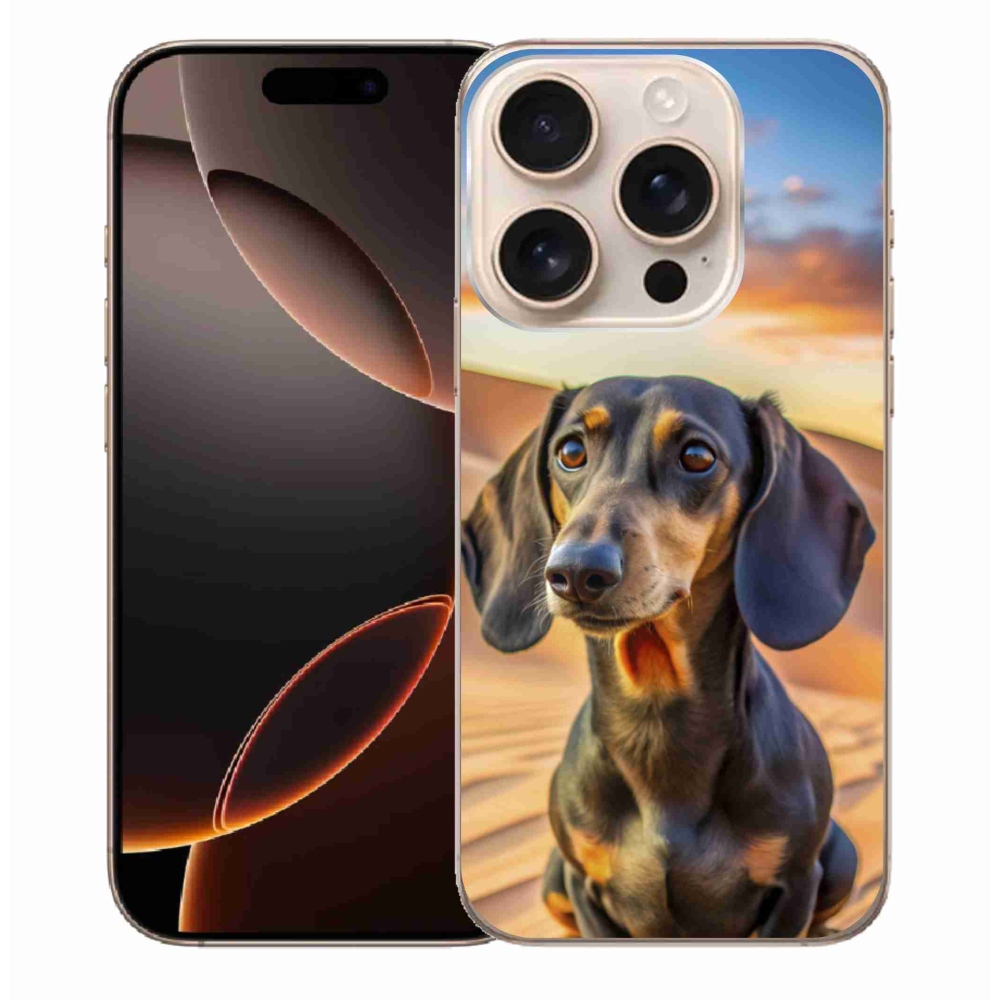 Gelový kryt mmCase na iPhone 16 Pro Max - jezevčík 3 