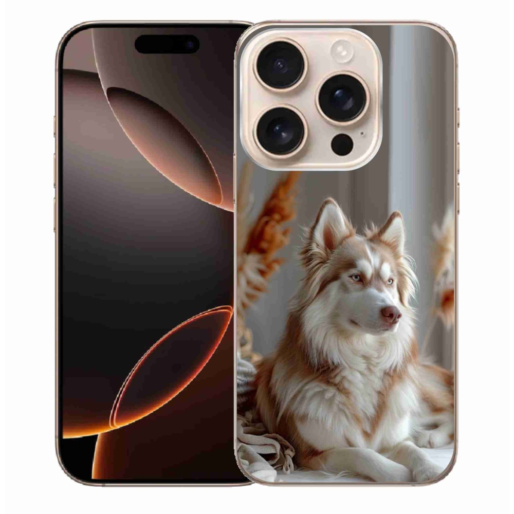 Gelový kryt mmCase na iPhone 16 Pro Max - klidný sibiřský husky