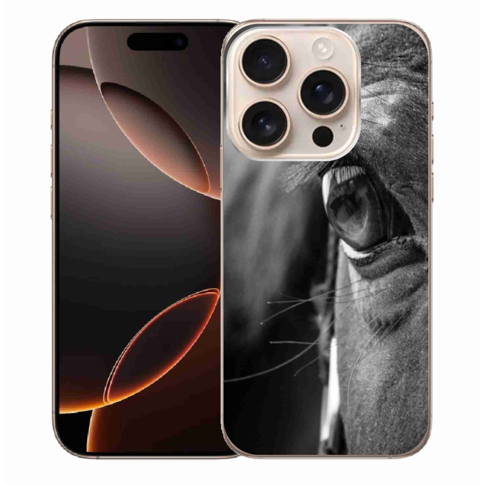 Gelový kryt mmCase na iPhone 16 Pro Max - koňský pohled
