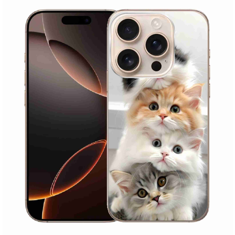 Gelový kryt mmCase na iPhone 16 Pro Max - kočičí parta
