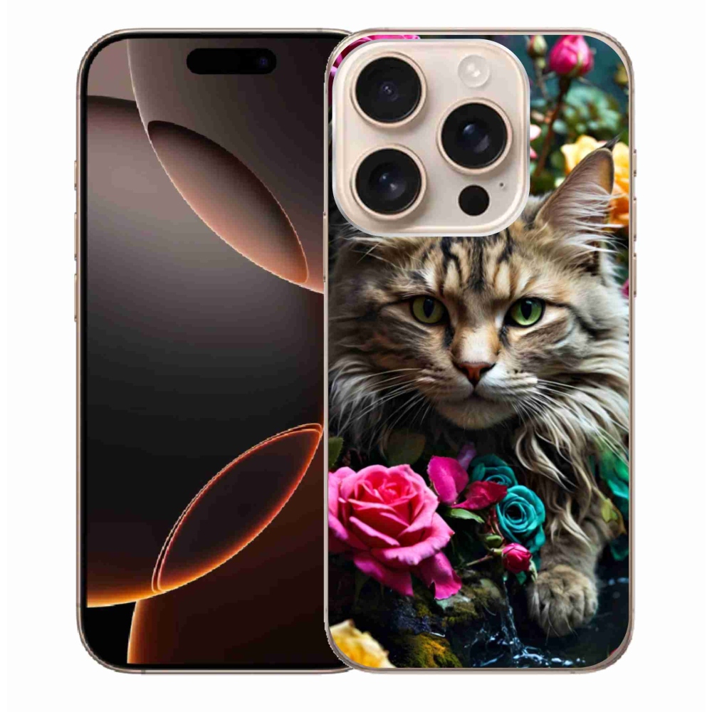 Gelový kryt mmCase na iPhone 16 Pro Max - kočíčí pohled 2