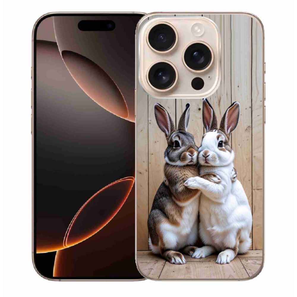 Gelový kryt mmCase na iPhone 16 Pro Max - králičí pár