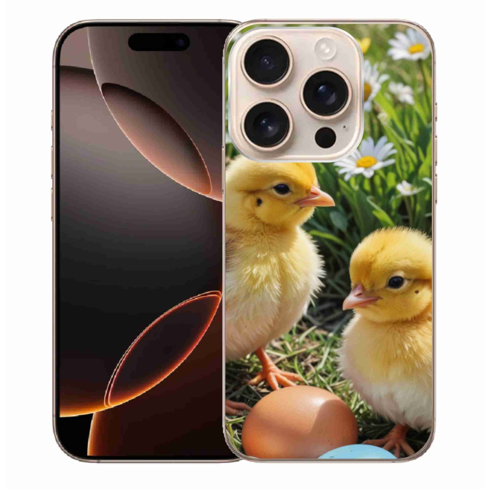 Gelový kryt mmCase na iPhone 16 Pro Max - kuřátka