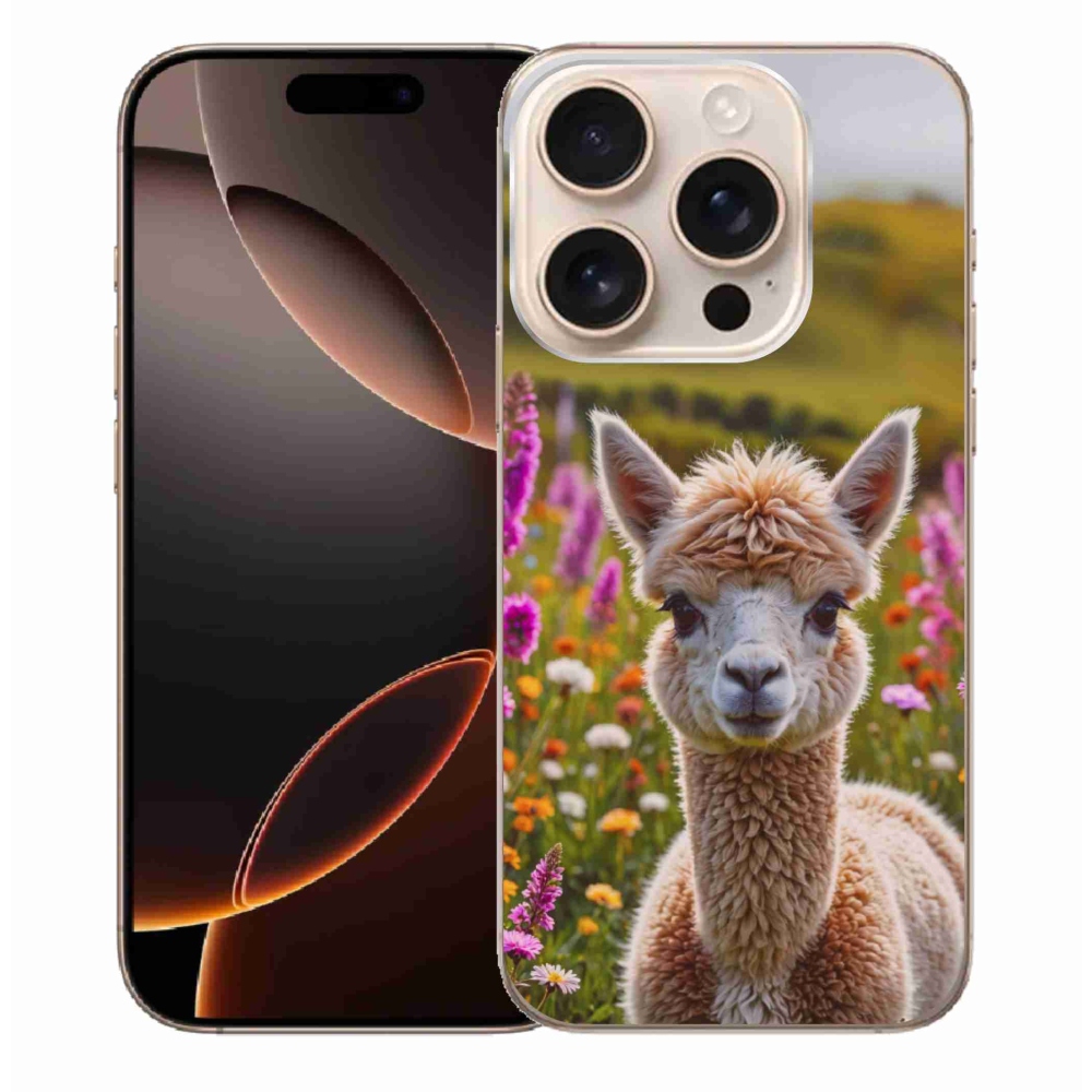 Gelový kryt mmCase na iPhone 16 Pro Max - lama na louce