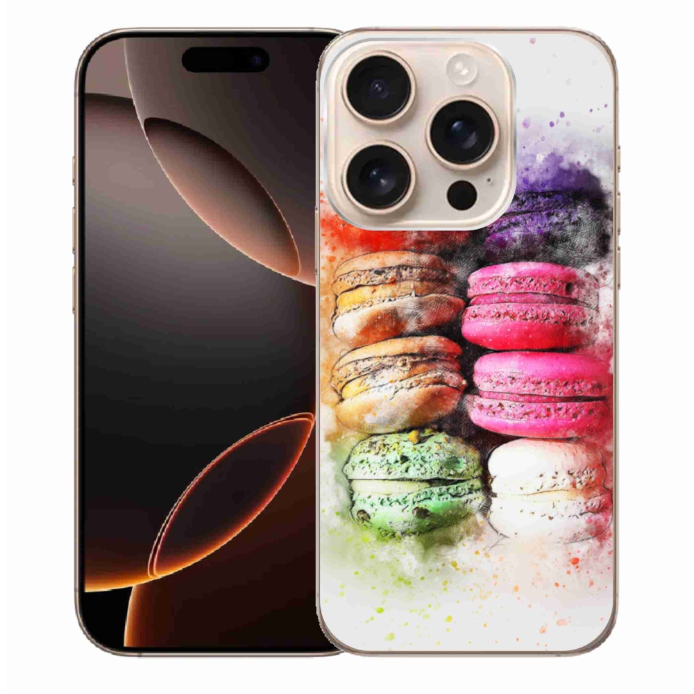 Gelový kryt mmCase na iPhone 16 Pro Max - makrónky