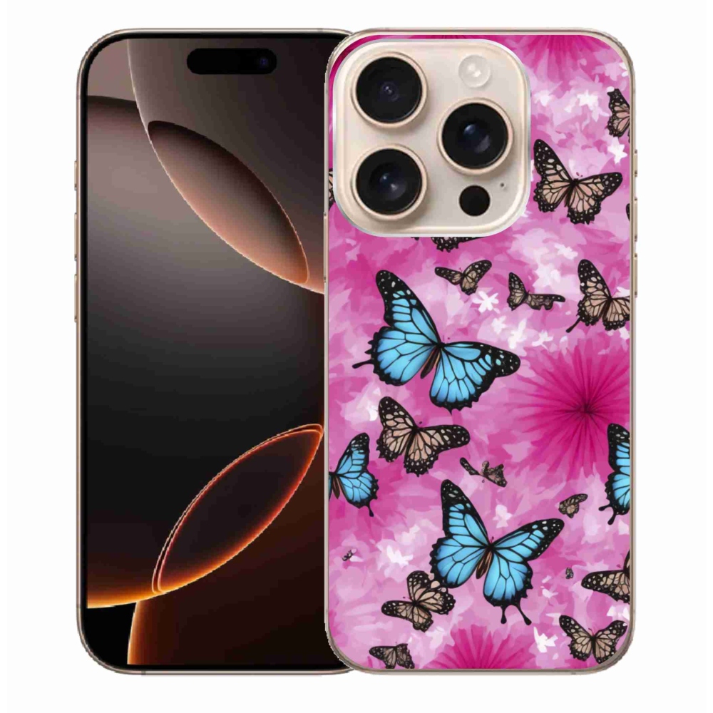 Gelový kryt mmCase na iPhone 16 Pro Max - motýlí zahrada