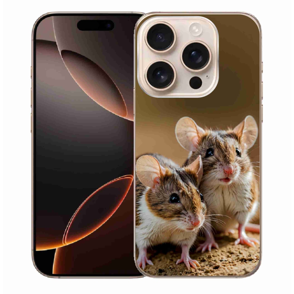 Gelový kryt mmCase na iPhone 16 Pro Max - myší duo