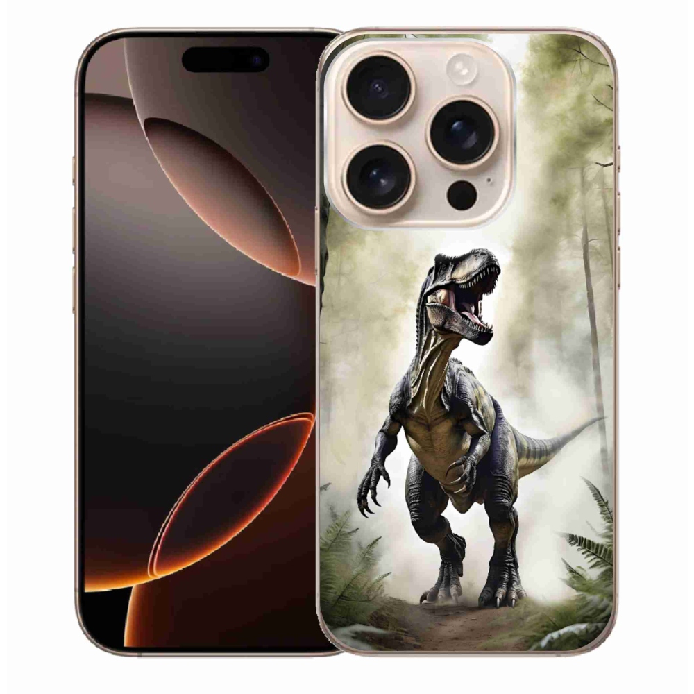 Gelový kryt mmCase na iPhone 16 Pro Max - naštvaný T-Rex