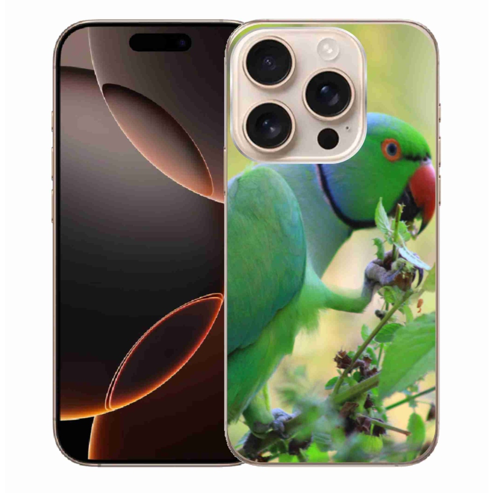 Gelový kryt mmCase na iPhone 16 Pro Max - papoušek alexandr