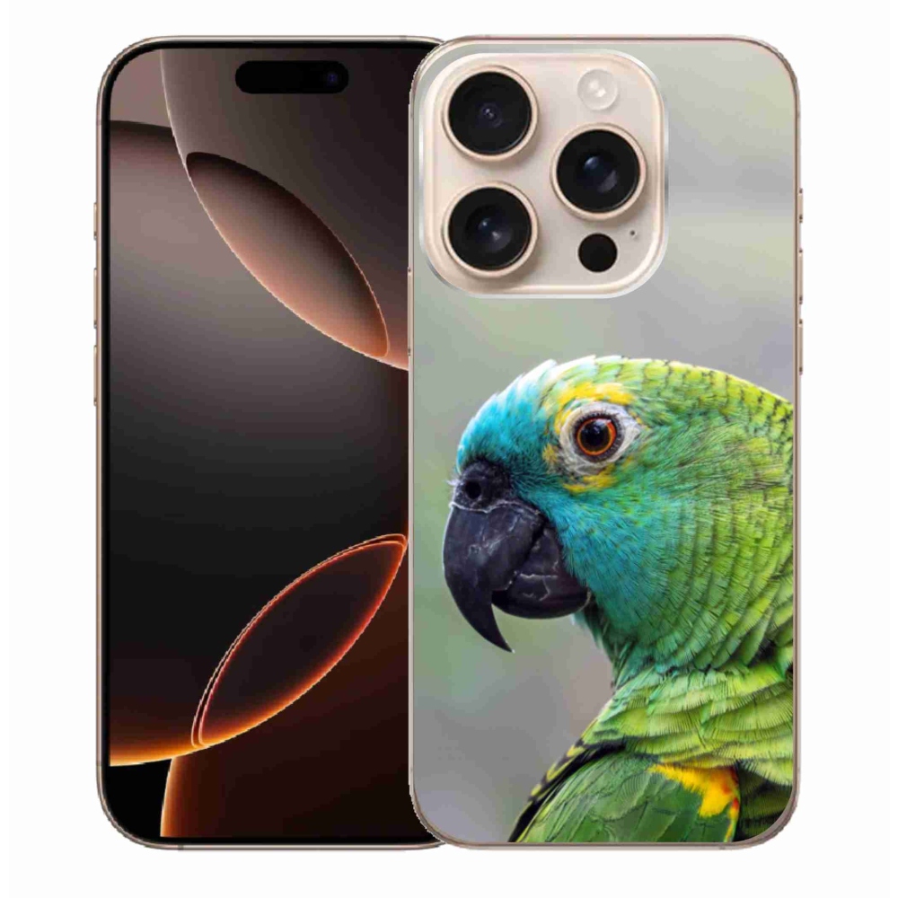 Gelový kryt mmCase na iPhone 16 Pro Max - papoušek amazoňan