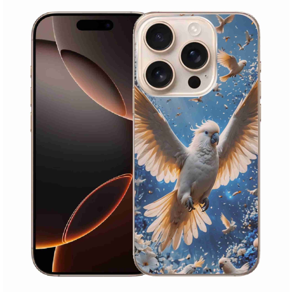 Gelový kryt mmCase na iPhone 16 Pro Max - papoušek kakadu