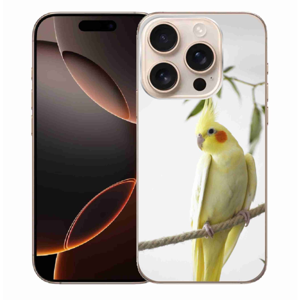 Gelový kryt mmCase na iPhone 16 Pro Max - papoušek korela chocholatá