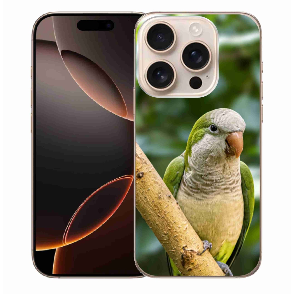 Gelový kryt mmCase na iPhone 16 Pro Max - papoušek mníšek