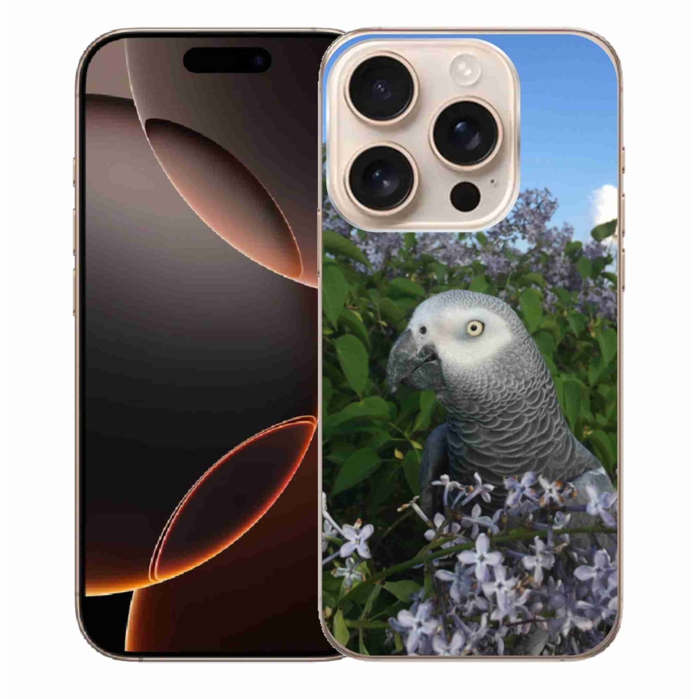Gelový kryt mmCase na iPhone 16 Pro Max - papoušek žako
