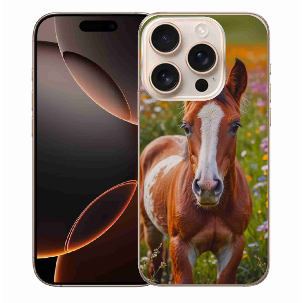 Gelový kryt mmCase na iPhone 16 Pro Max - roztomilé hříbě