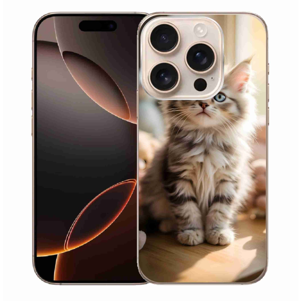 Gelový kryt mmCase na iPhone 16 Pro Max - roztomilé kotě 10