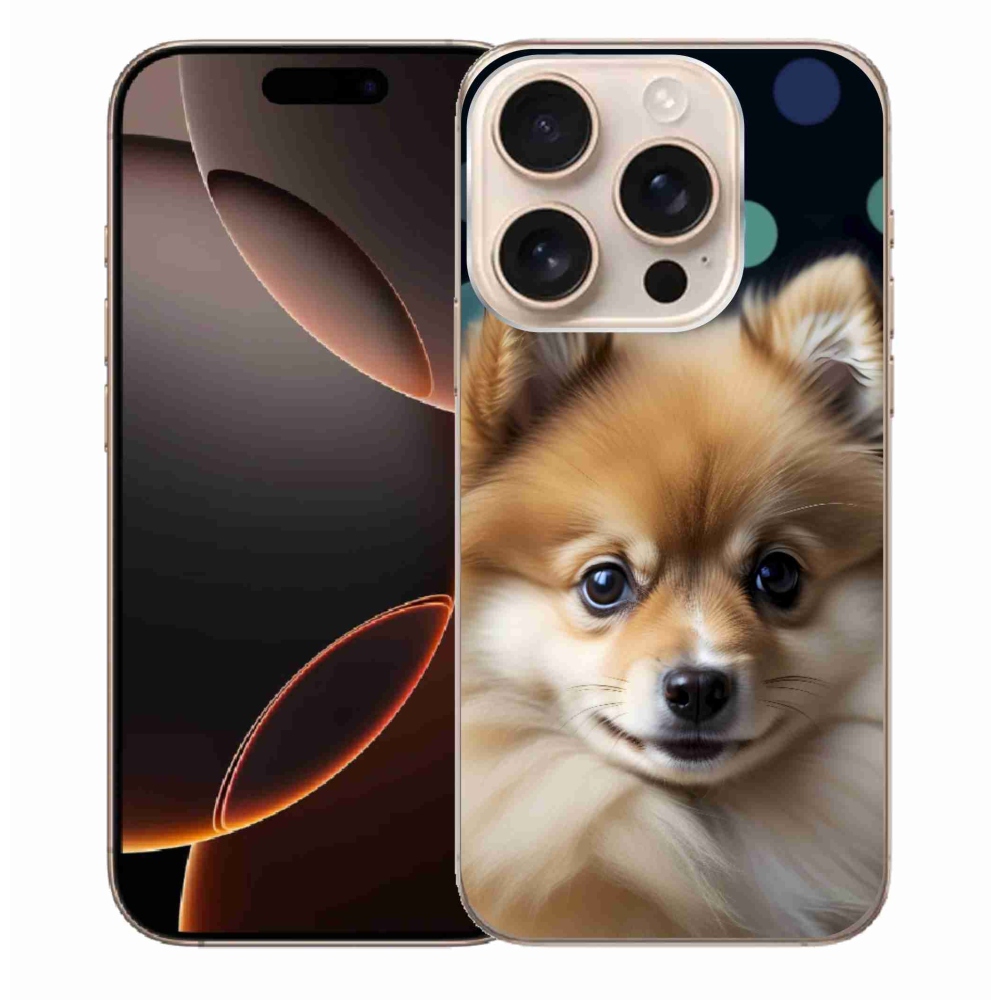 Gelový kryt mmCase na iPhone 16 Pro Max - roztomilý pomeranian