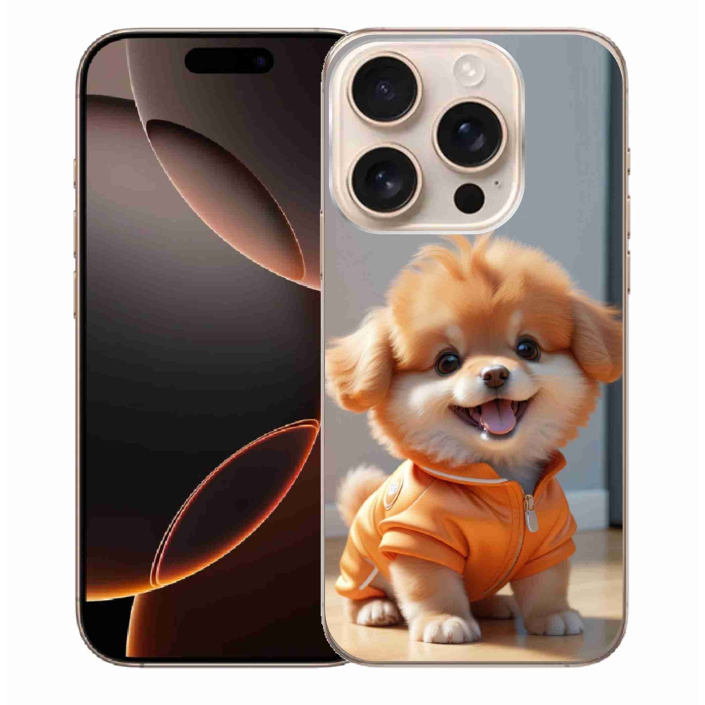 Gelový kryt mmCase na iPhone 16 Pro Max - roztomilý pomeranian v mikině