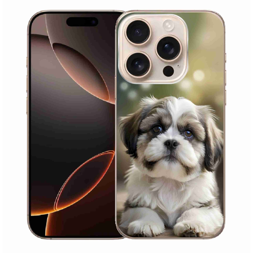 Gelový kryt mmCase na iPhone 16 Pro Max - roztomilý shih-tzu