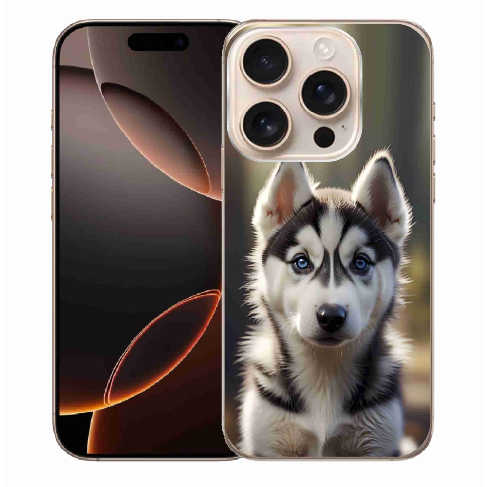 Gelový kryt mmCase na iPhone 16 Pro Max - roztomilý sibiřský husky