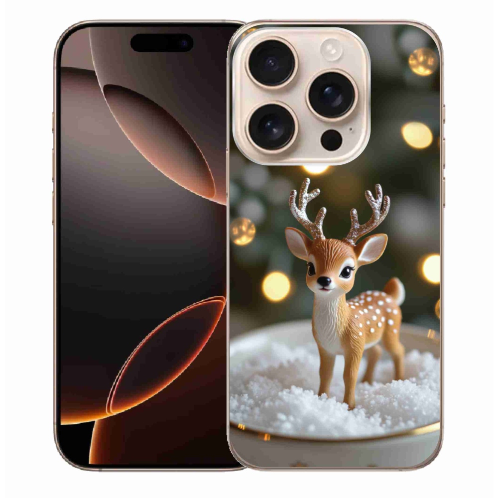 Gelový kryt mmCase na iPhone 16 Pro Max - roztomilý vánoční jelen