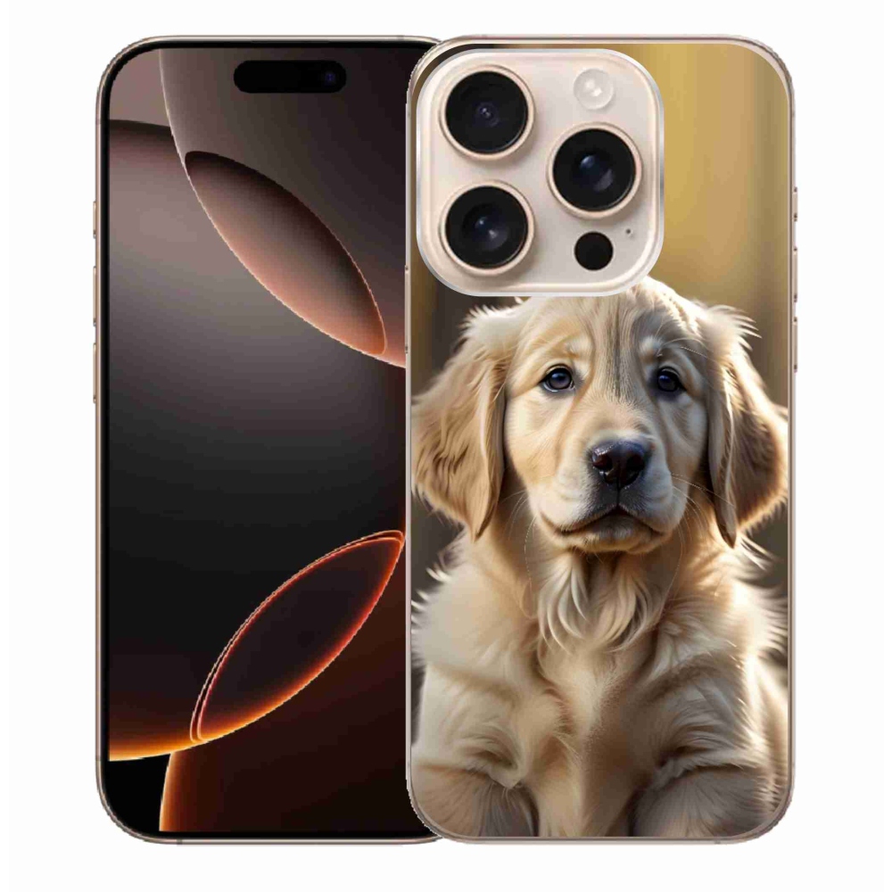 Gelový kryt mmCase na iPhone 16 Pro Max - roztomilý zlatý retrívr