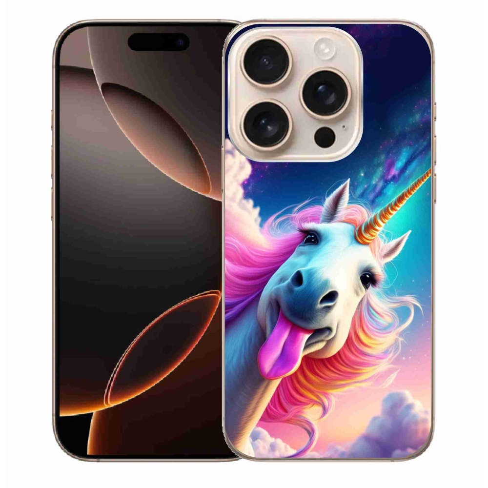 Gelový kryt mmCase na iPhone 16 Pro Max - šílený jednorožec