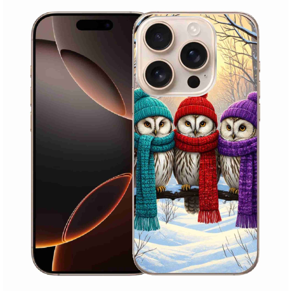 Gelový kryt mmCase na iPhone 16 Pro Max - soví přátelé