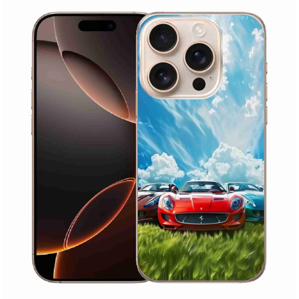 Gelový kryt mmCase na iPhone 16 Pro Max - sportovní vozy