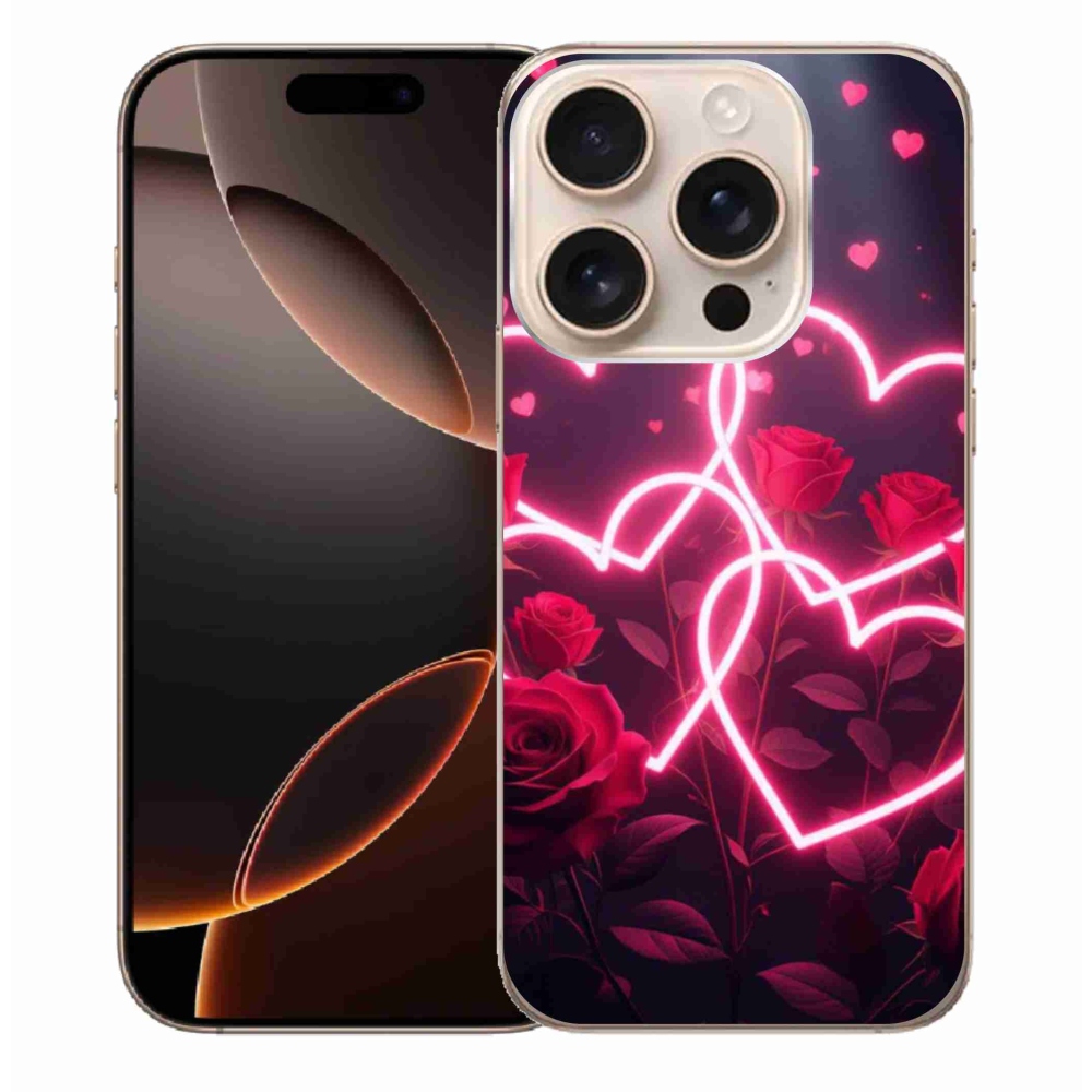 Gelový kryt mmCase na iPhone 16 Pro Max - srdce lásky