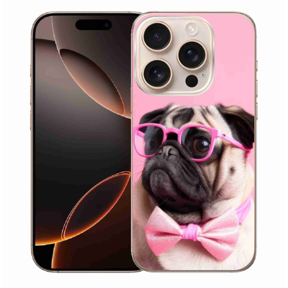 Gelový kryt mmCase na iPhone 16 Pro Max - stylový mops