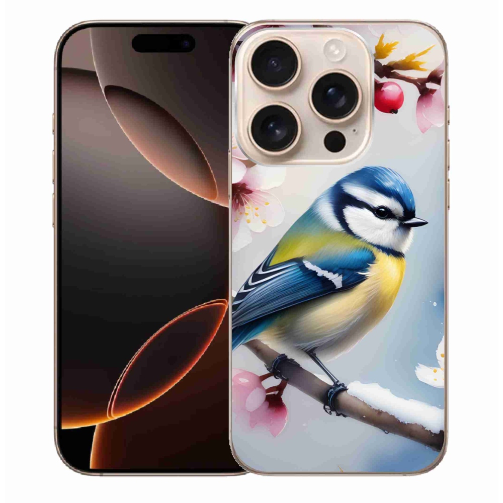 Gelový kryt mmCase na iPhone 16 Pro Max - sýkorka