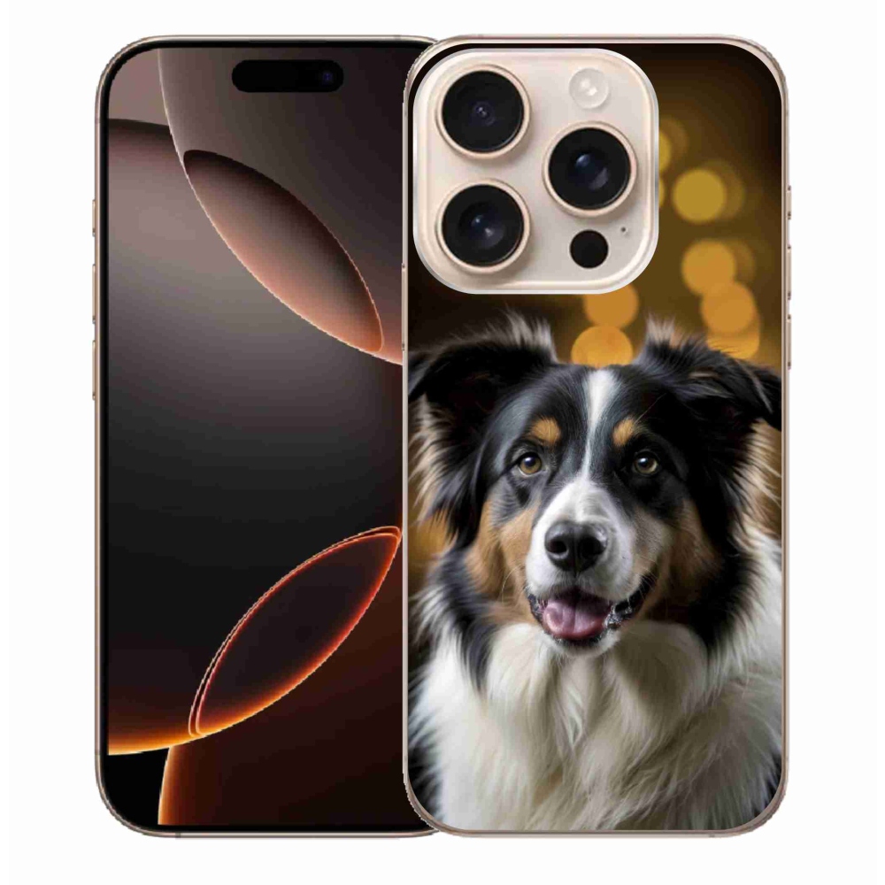Gelový kryt mmCase na iPhone 16 Pro Max - usměvavý australský ovčák