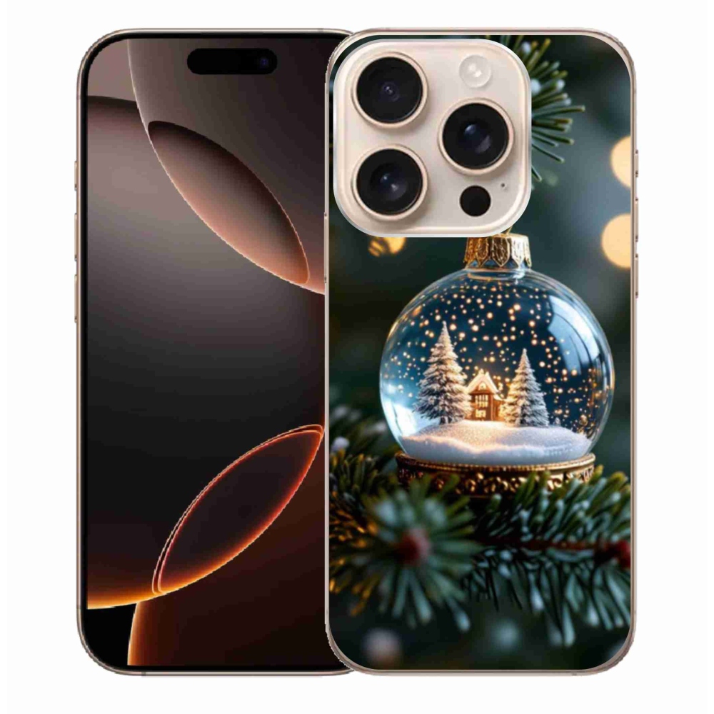 Gelový kryt mmCase na iPhone 16 Pro Max - vánoční koule 2