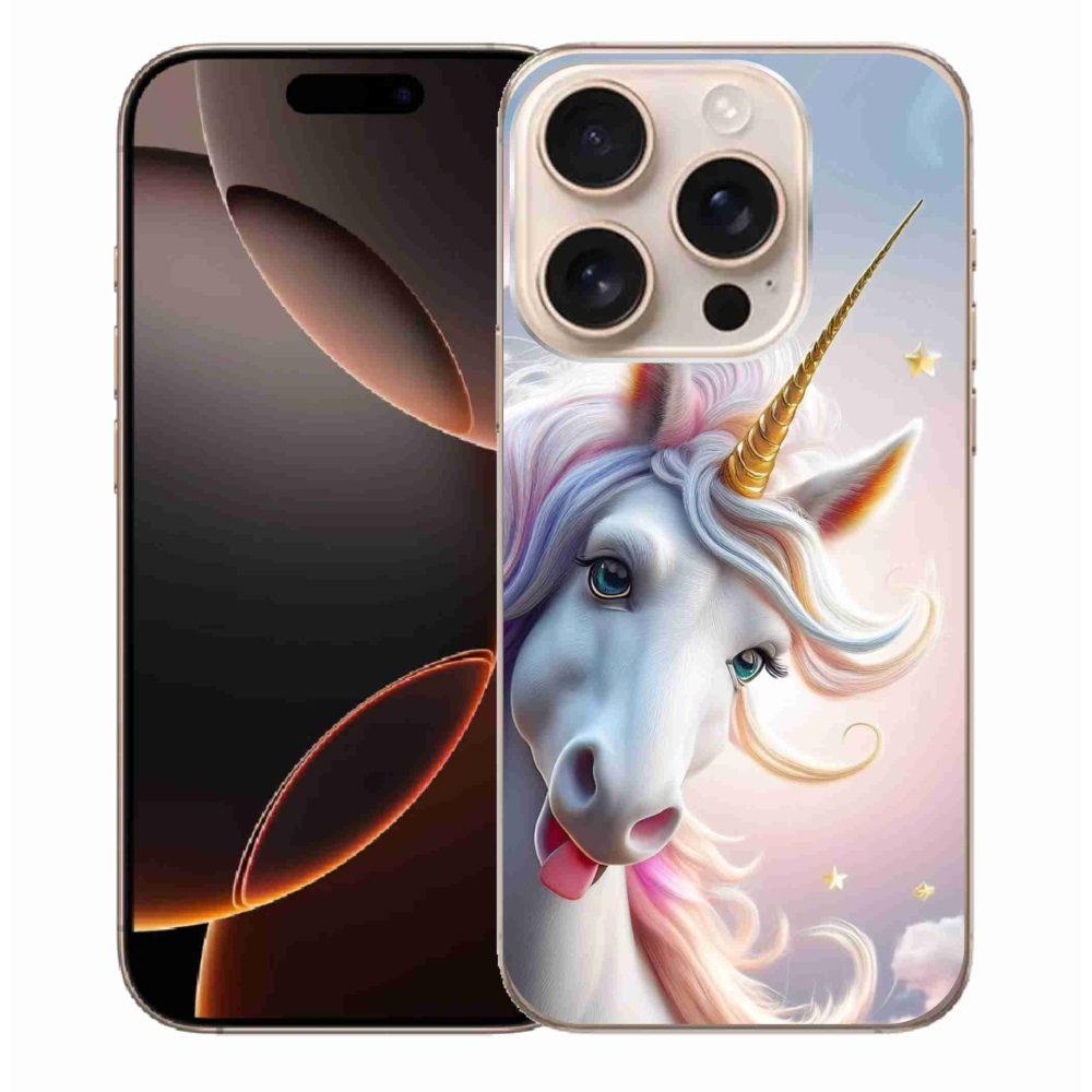 Gelový kryt mmCase na iPhone 16 Pro Max - veselý jednorožec