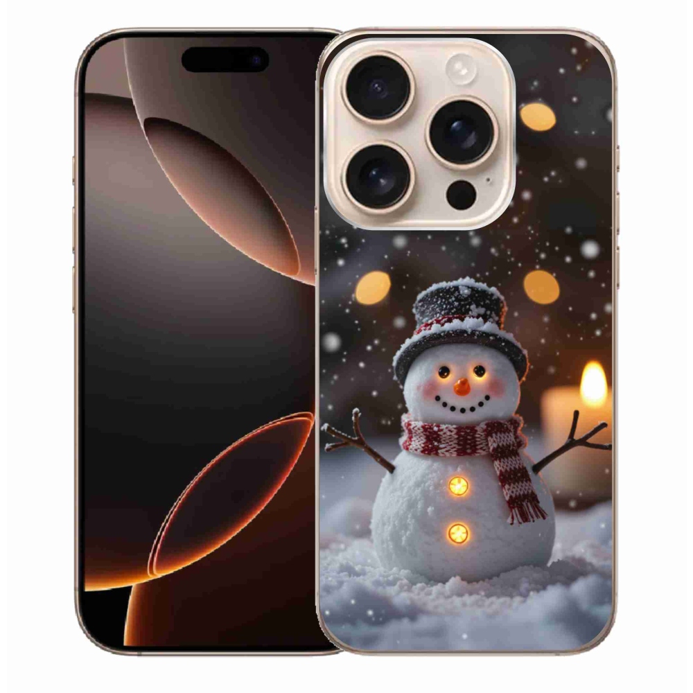 Gelový kryt mmCase na iPhone 16 Pro Max - veselý sněhulák