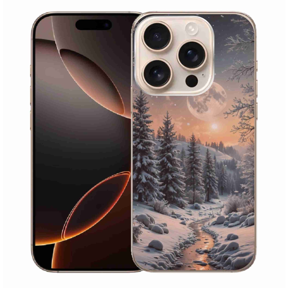 Gelový kryt mmCase na iPhone 16 Pro Max - zimní krajina 2