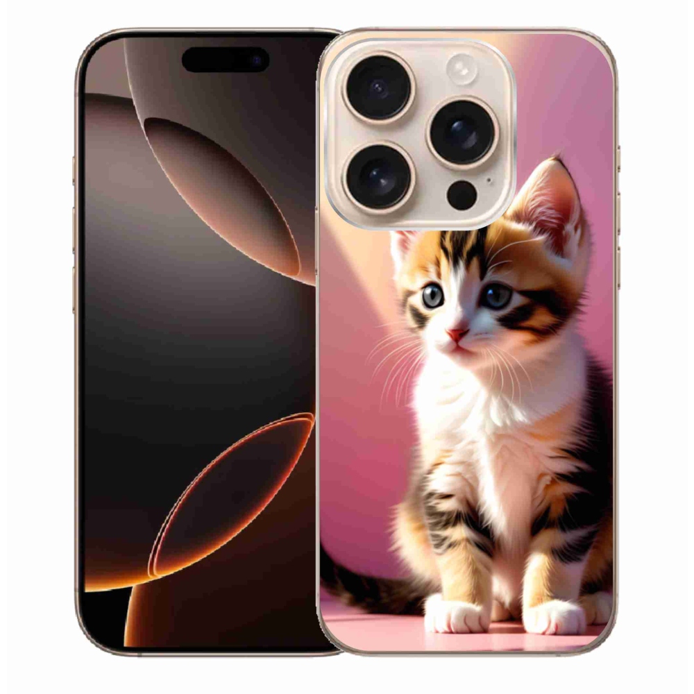 Gelový kryt mmCase na iPhone 16 Pro Max - zvědavé kotě 2