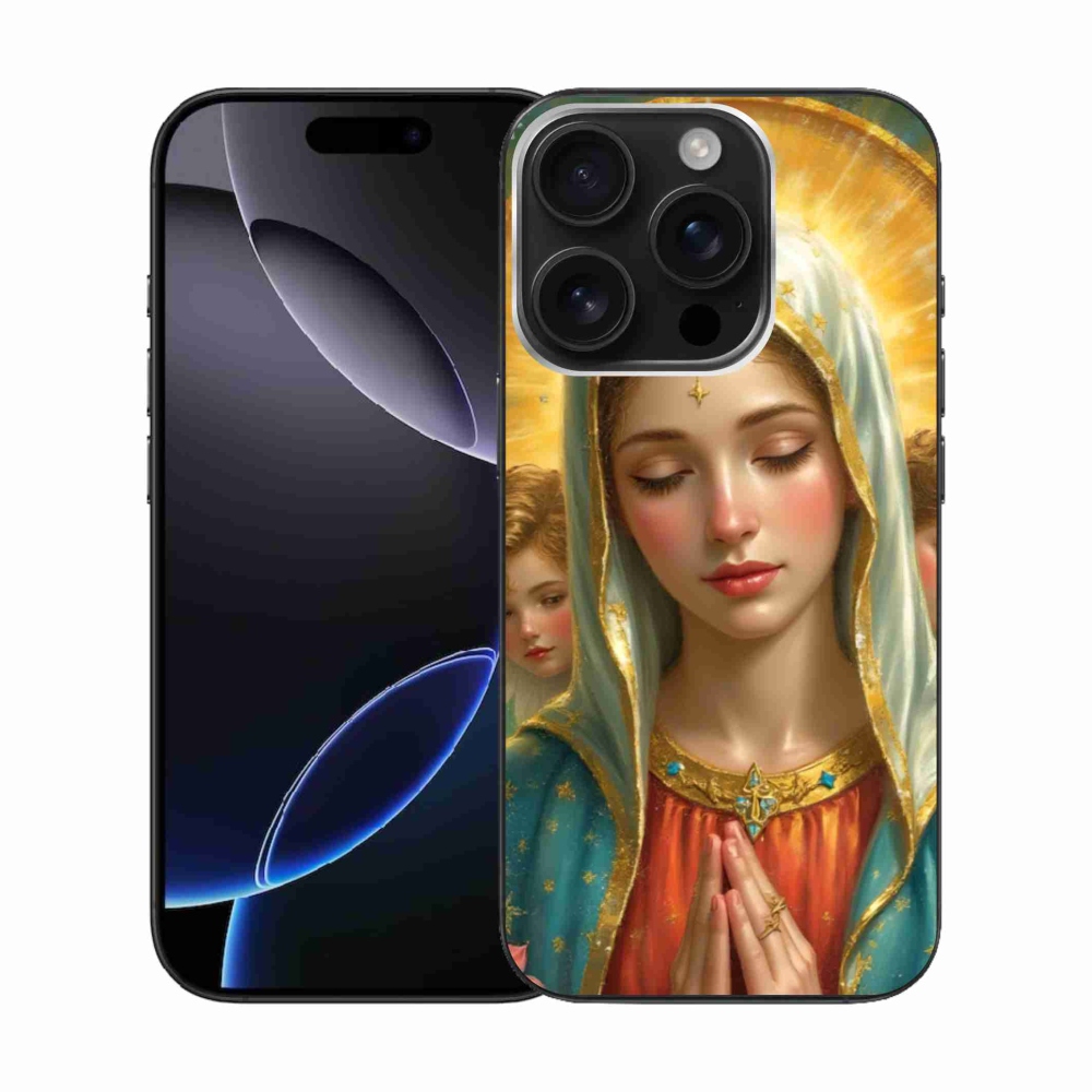 Gelový kryt mmCase na iPhone 16 Pro - náboženský motiv 3