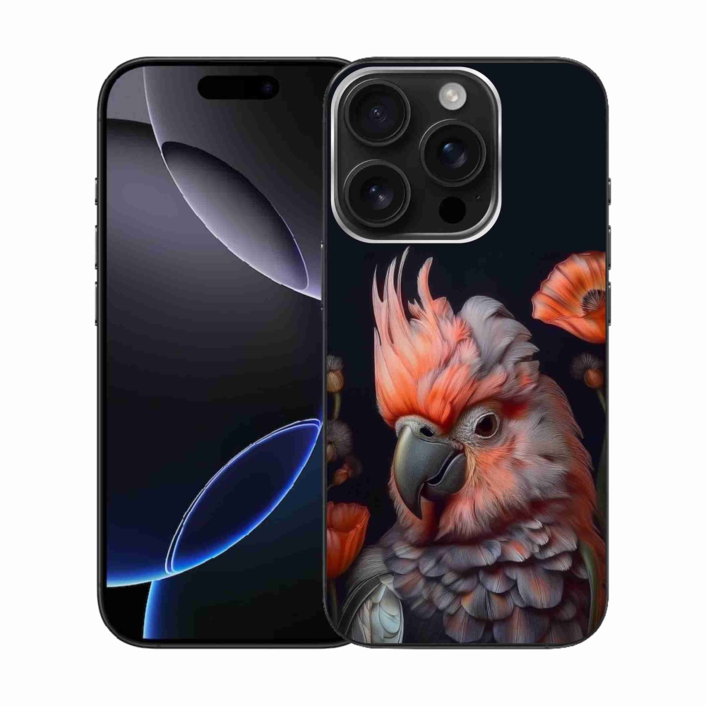 Gelový kryt mmCase na iPhone 16 Pro - papoušek kakadu v barvách