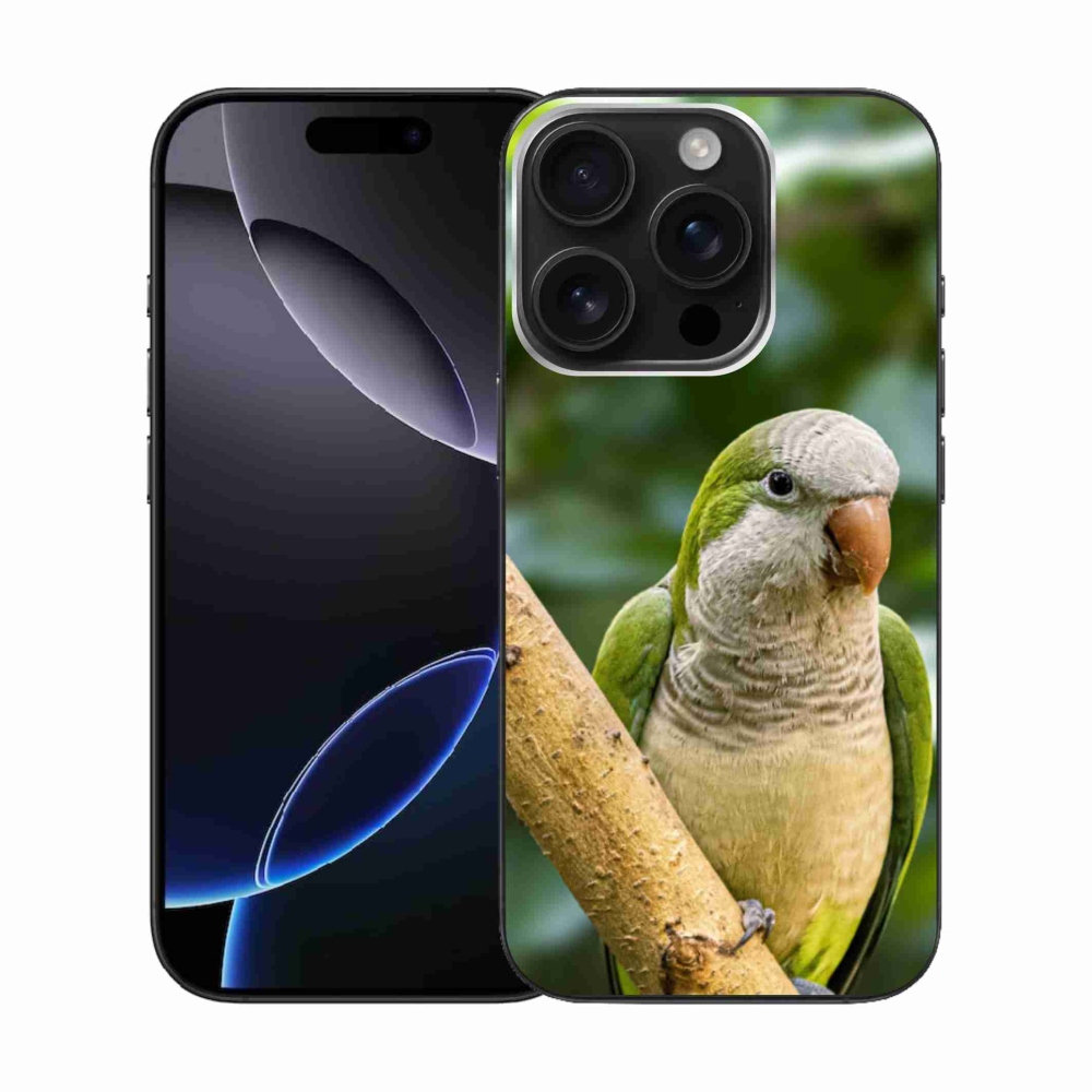 Gelový kryt mmCase na iPhone 16 Pro - papoušek mníšek